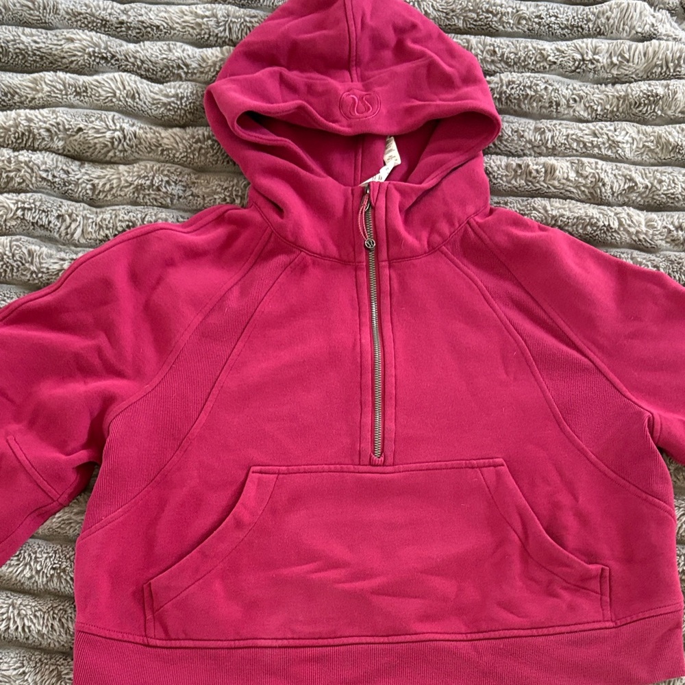 Pink Lululemon Scuba Cropped Hoodie - Picture 2 of 6